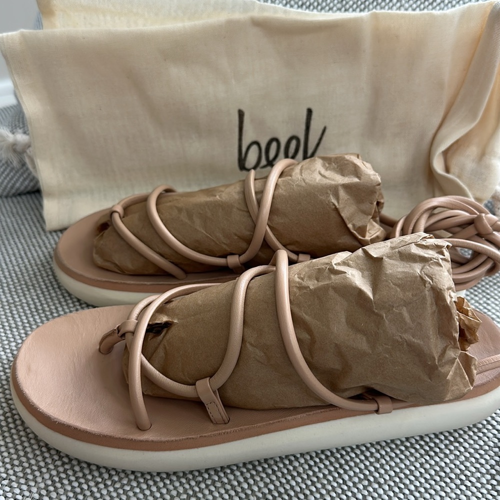 Beek Lace Up Leather Sandals